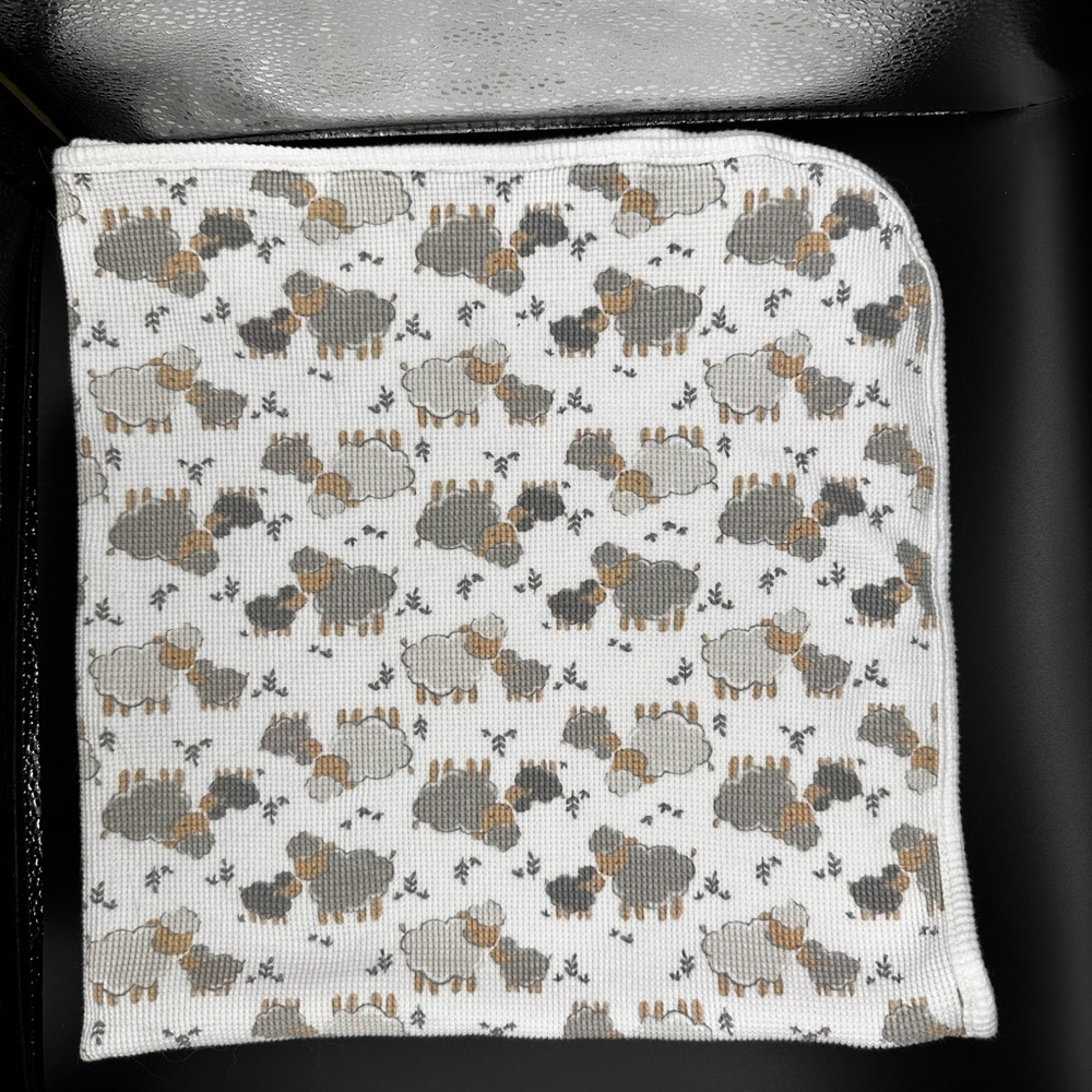 Parent's Choice Thermal Waffle Sheep Weave Lamb Security Blanket Cotton RARE